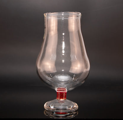 Handmade Whisky Snifter | Bar Goblet for Cognac or Rum | Elegant Blown Glass Stemware | Unique Bar Gift