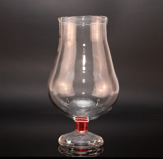 Handmade Whisky Snifter | Bar Goblet for Cognac or Rum | Elegant Blown Glass Stemware | Unique Bar Gift