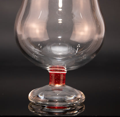Handmade Whisky Snifter | Bar Goblet for Cognac or Rum | Elegant Blown Glass Stemware | Unique Bar Gift