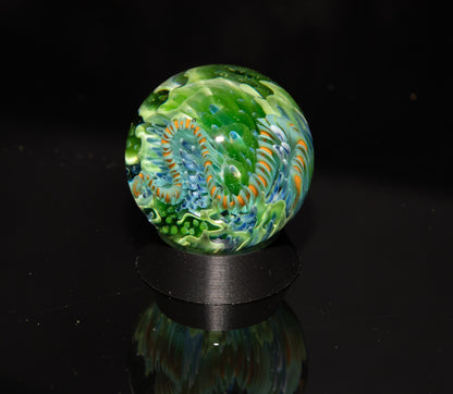 Coral Reef Glass Marble Set | 25mm Glass Marbles | Handblown Borosilicate Glass | Collectible Functional Glass