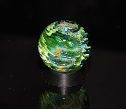 Coral Reef Glass Marble Set | 25mm Glass Marbles | Handblown Borosilicate Glass | Collectible Functional Glass