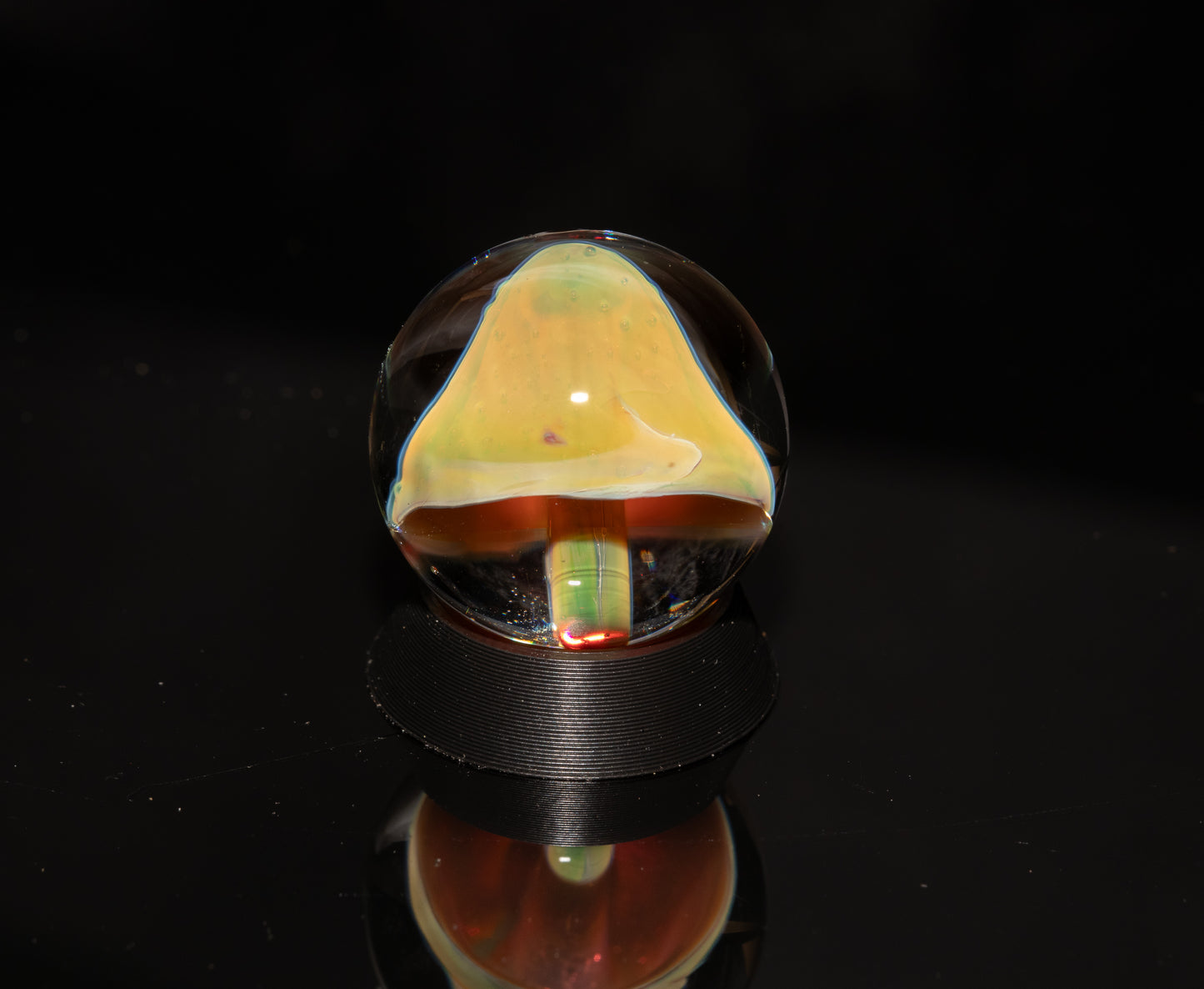 Mushroom Glass Marble Set | 25mm Glass Marbles | Handblown Borosilicate Glass | Collectible Functional Glass