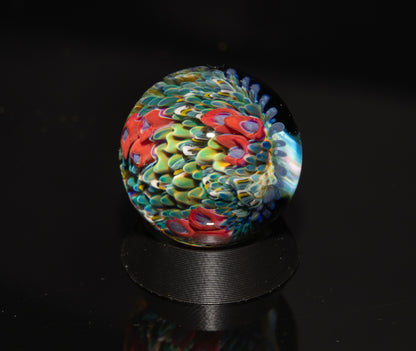 Coral Reef Glass Marble Set | 25mm Glass Marbles | Handblown Borosilicate Glass | Collectible Functional Glass