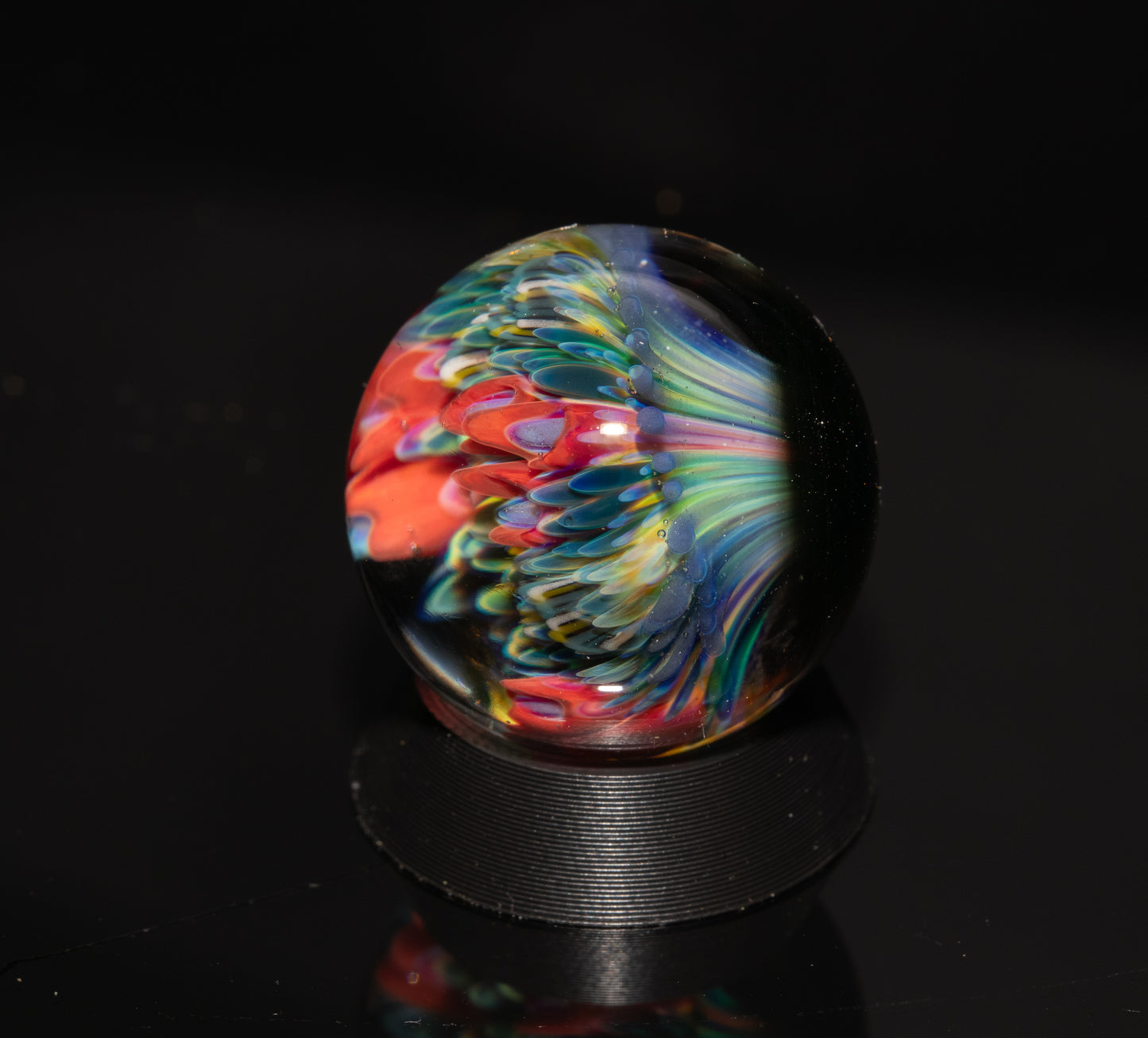Coral Reef Glass Marble Set | 25mm Glass Marbles | Handblown Borosilicate Glass | Collectible Functional Glass