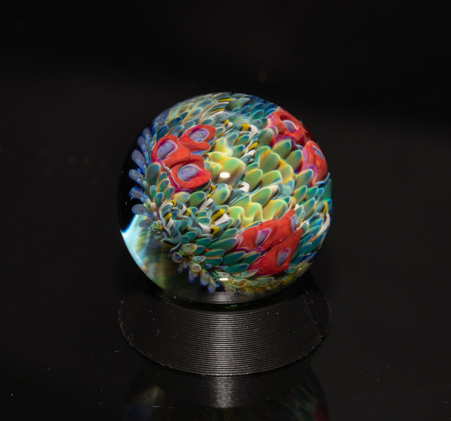 Coral Reef Glass Marble Set | 25mm Glass Marbles | Handblown Borosilicate Glass | Collectible Functional Glass