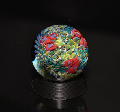 Coral Reef Glass Marble Set | 25mm Glass Marbles | Handblown Borosilicate Glass | Collectible Functional Glass