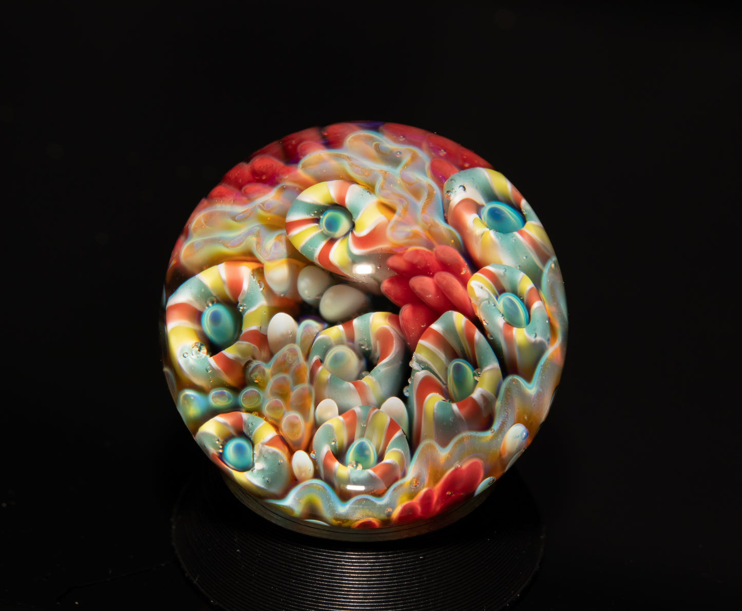 Coral Reef Glass Marble Set | 25mm Glass Marbles | Handblown Borosilicate Glass | Collectible Functional Glass