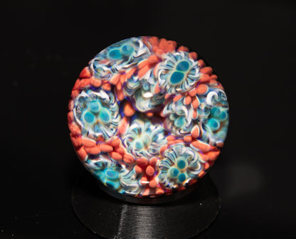 Coral Reef Glass Marble Set | 25mm Glass Marbles | Handblown Borosilicate Glass | Collectible Functional Glass