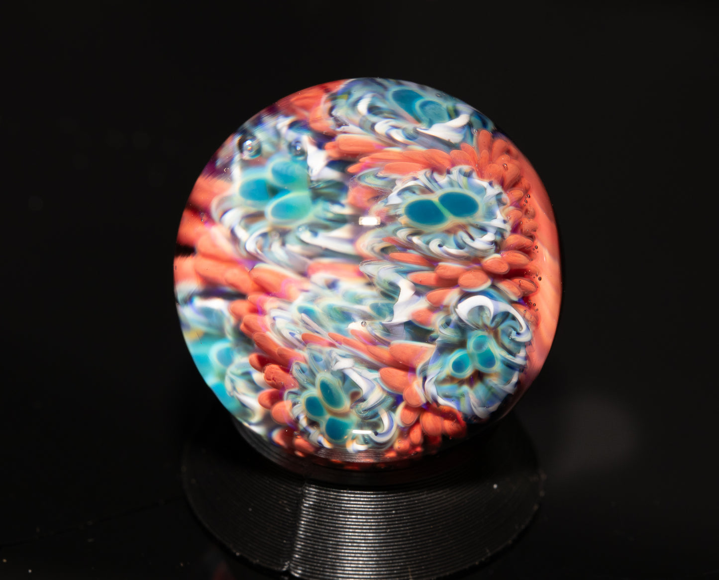Coral Reef Glass Marble Set | 25mm Glass Marbles | Handblown Borosilicate Glass | Collectible Functional Glass
