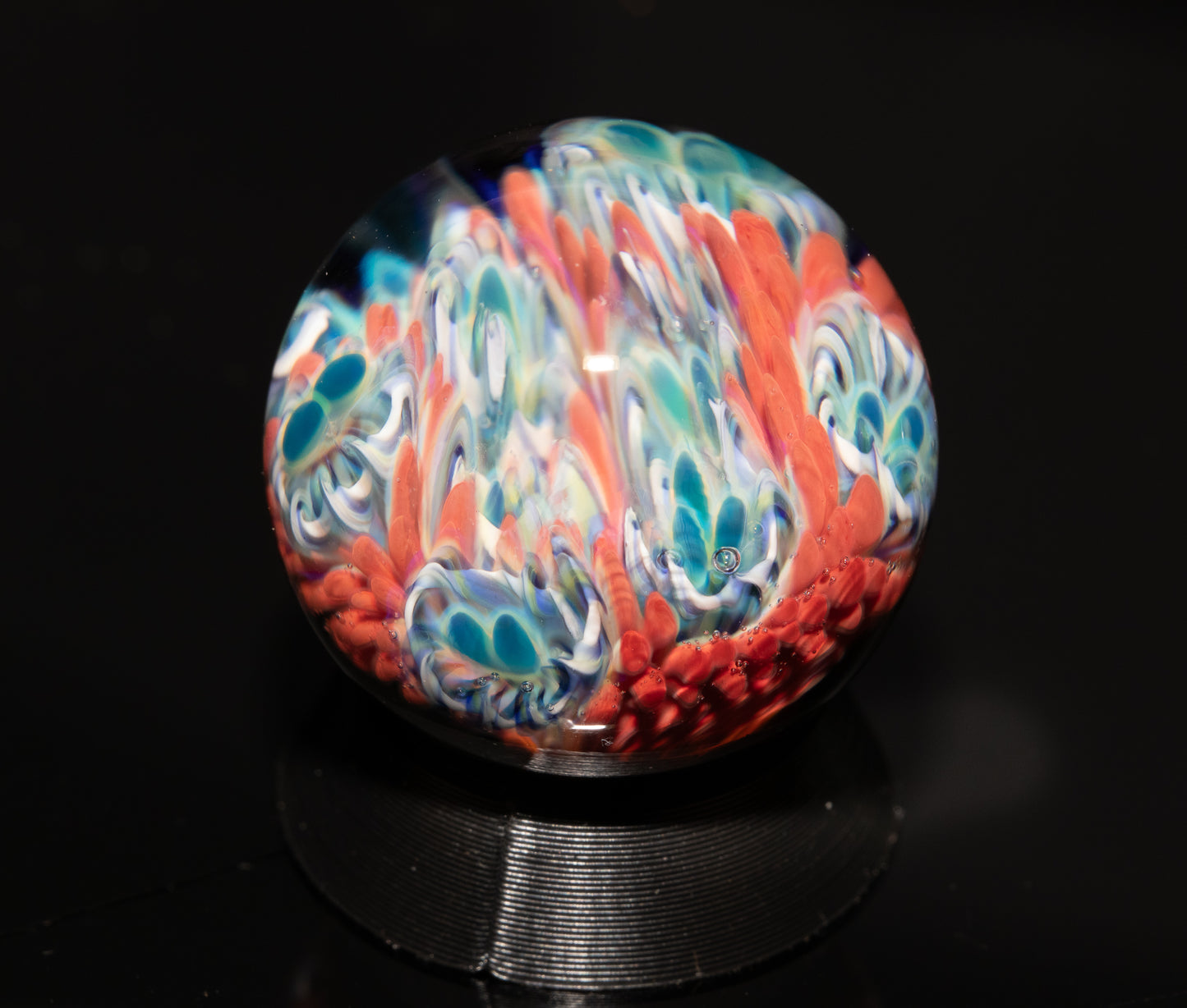 Coral Reef Glass Marble Set | 25mm Glass Marbles | Handblown Borosilicate Glass | Collectible Functional Glass