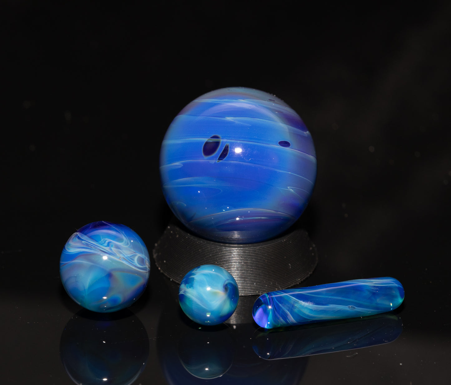 Matching Solid Color Marble Set | 25mm Glass Marbles | Handblown Borosilicate Glass | Collectible Functional Glass