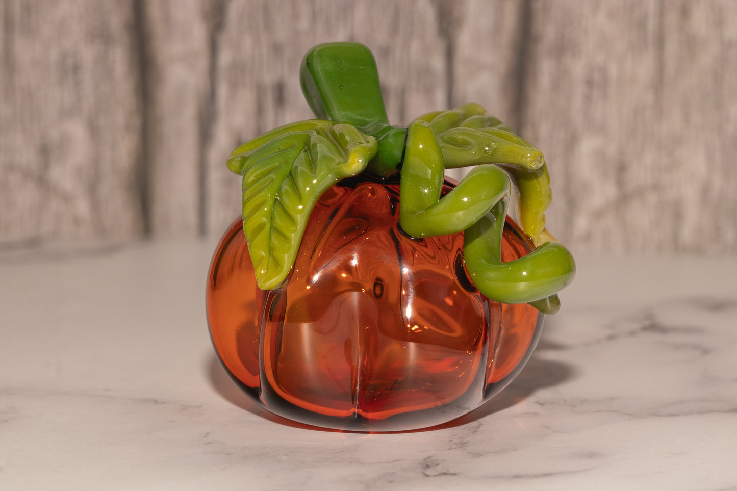 Glass Pumpkin #6 | Fall Pumpkin Glass Art | Handmade Borosilicate Pumpkin | Autumn Home Decor | Limited Edition OOAK Pumpkin