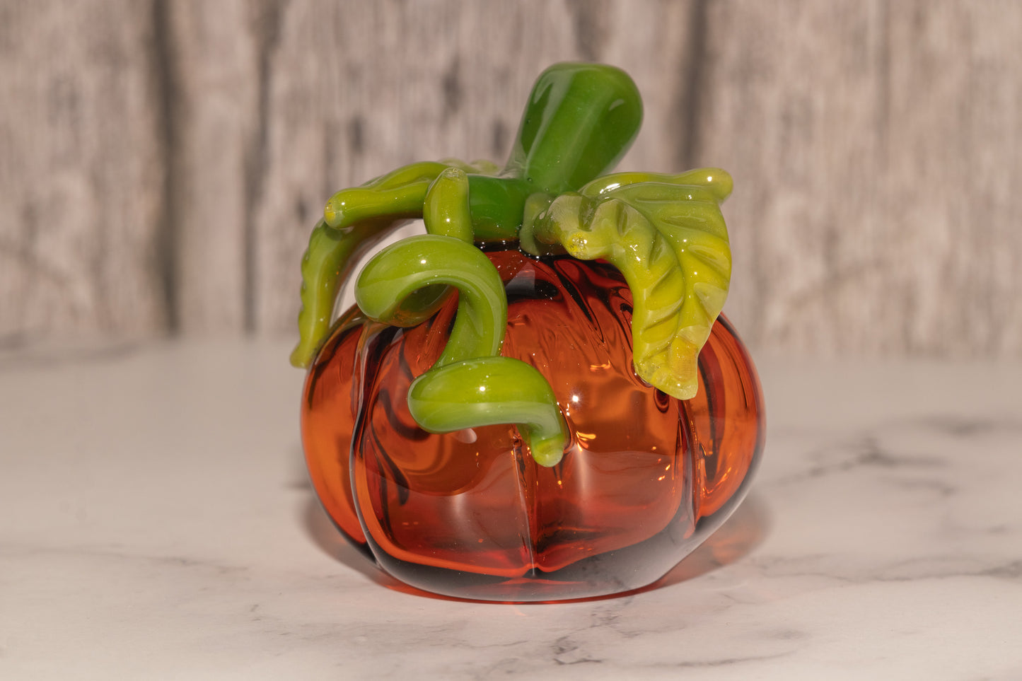 Glass Pumpkin #6 | Fall Pumpkin Glass Art | Handmade Borosilicate Pumpkin | Autumn Home Decor | Limited Edition OOAK Pumpkin