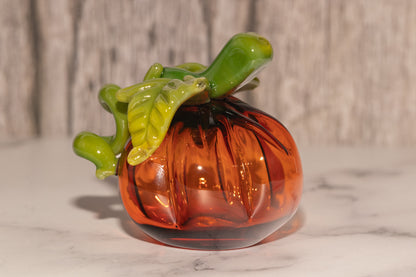 Glass Pumpkin #6 | Fall Pumpkin Glass Art | Handmade Borosilicate Pumpkin | Autumn Home Decor | Limited Edition OOAK Pumpkin