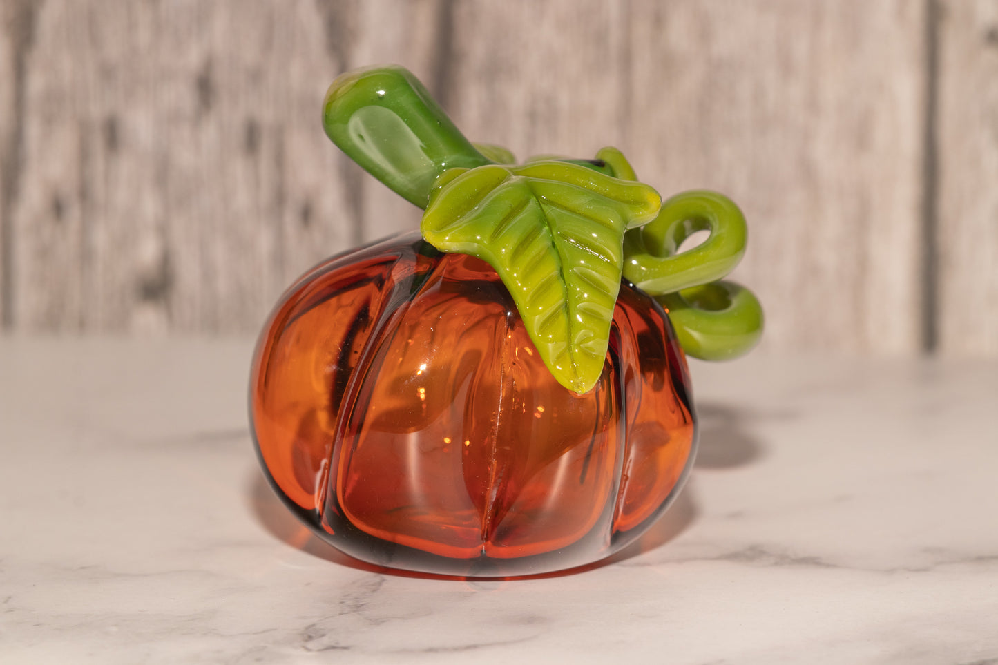 Glass Pumpkin #6 | Fall Pumpkin Glass Art | Handmade Borosilicate Pumpkin | Autumn Home Decor | Limited Edition OOAK Pumpkin