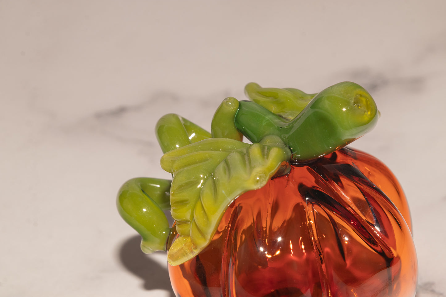 Glass Pumpkin #6 | Fall Pumpkin Glass Art | Handmade Borosilicate Pumpkin | Autumn Home Decor | Limited Edition OOAK Pumpkin