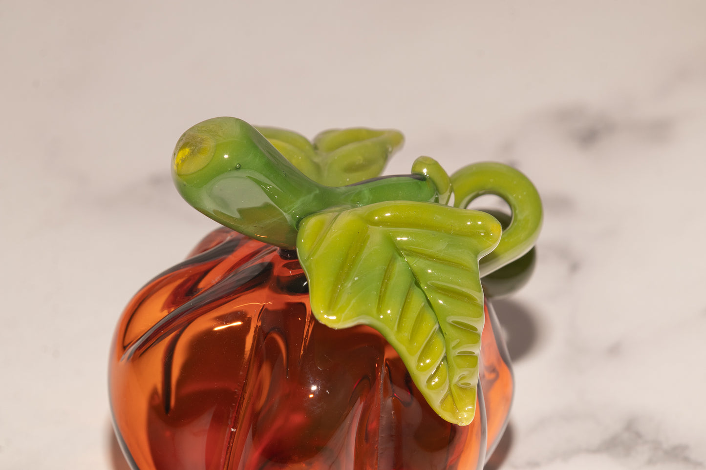 Glass Pumpkin #6 | Fall Pumpkin Glass Art | Handmade Borosilicate Pumpkin | Autumn Home Decor | Limited Edition OOAK Pumpkin