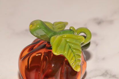 Glass Pumpkin #6 | Fall Pumpkin Glass Art | Handmade Borosilicate Pumpkin | Autumn Home Decor | Limited Edition OOAK Pumpkin