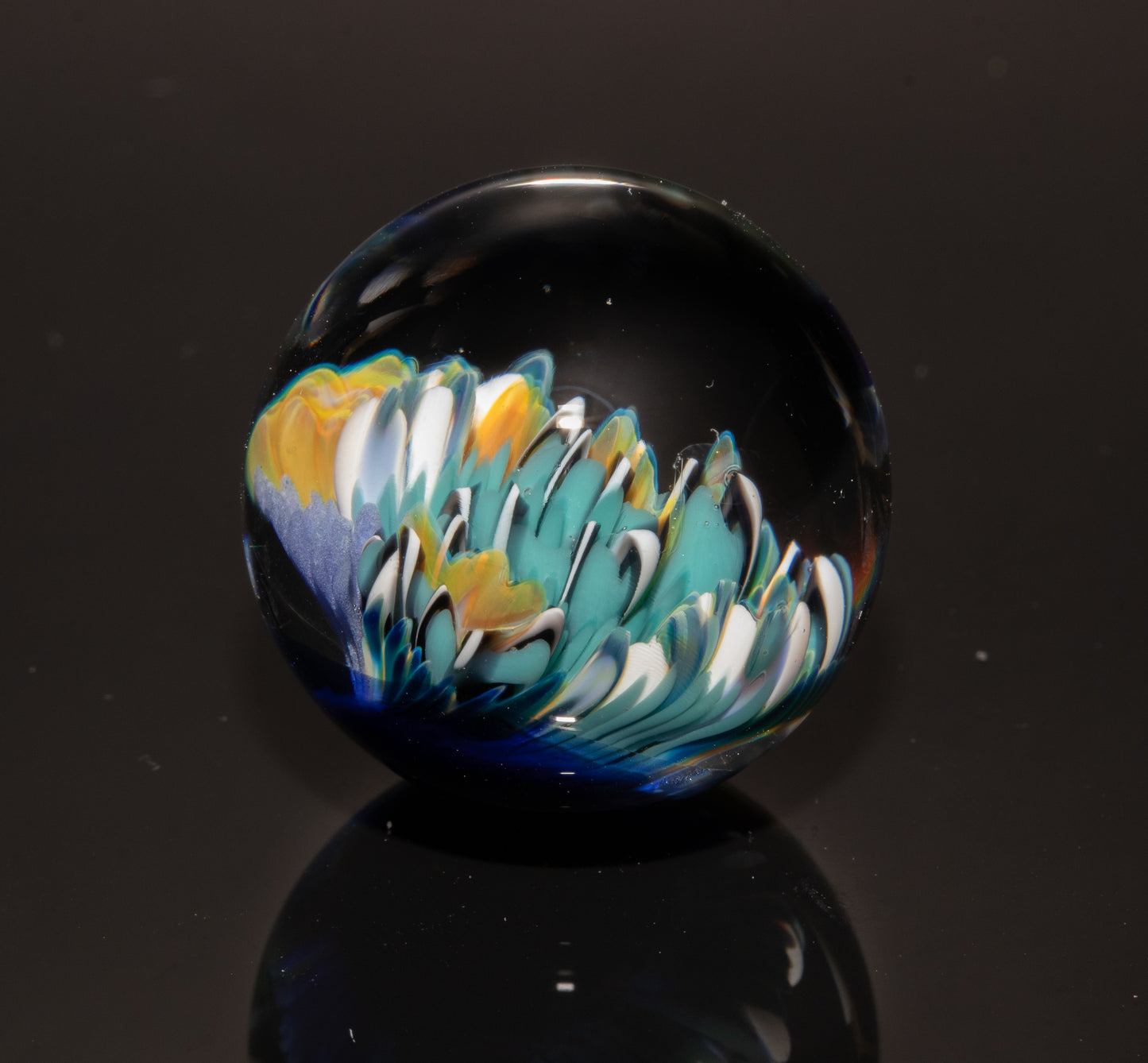 Coral Reef Glass Marble | Ocean Inspired Art | Diver Gift Idea | Sea Life Collectible | Coastal Decor Vibe