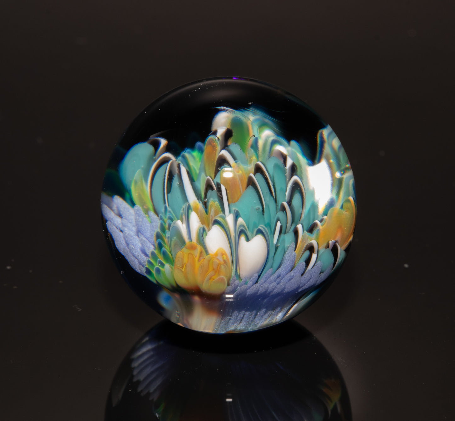 Coral Reef Glass Marble | Ocean Inspired Art | Diver Gift Idea | Sea Life Collectible | Coastal Decor Vibe