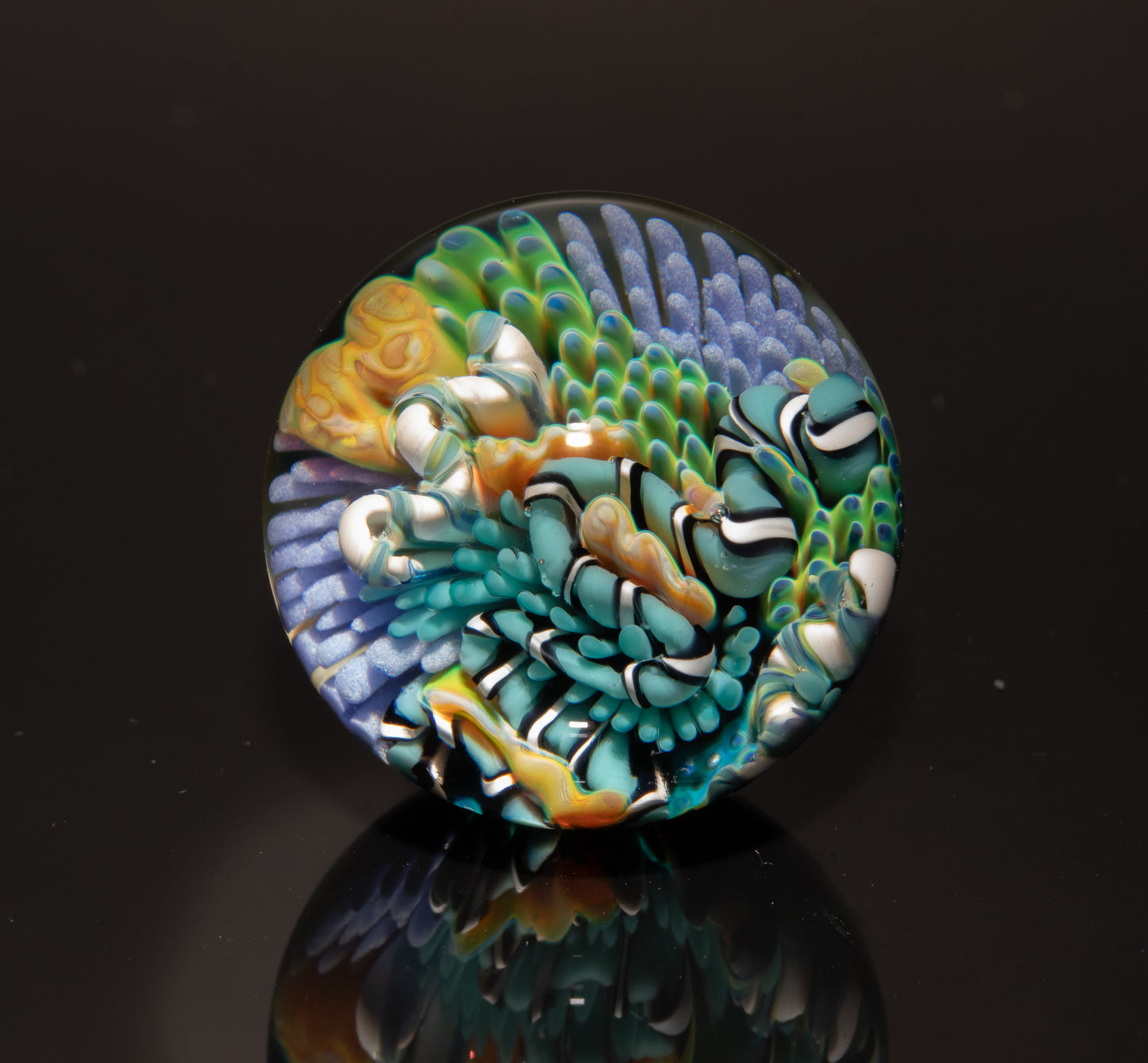 Coral Reef Glass Marble | Ocean Inspired Art | Diver Gift Idea | Sea Life Collectible | Coastal Decor Vibe