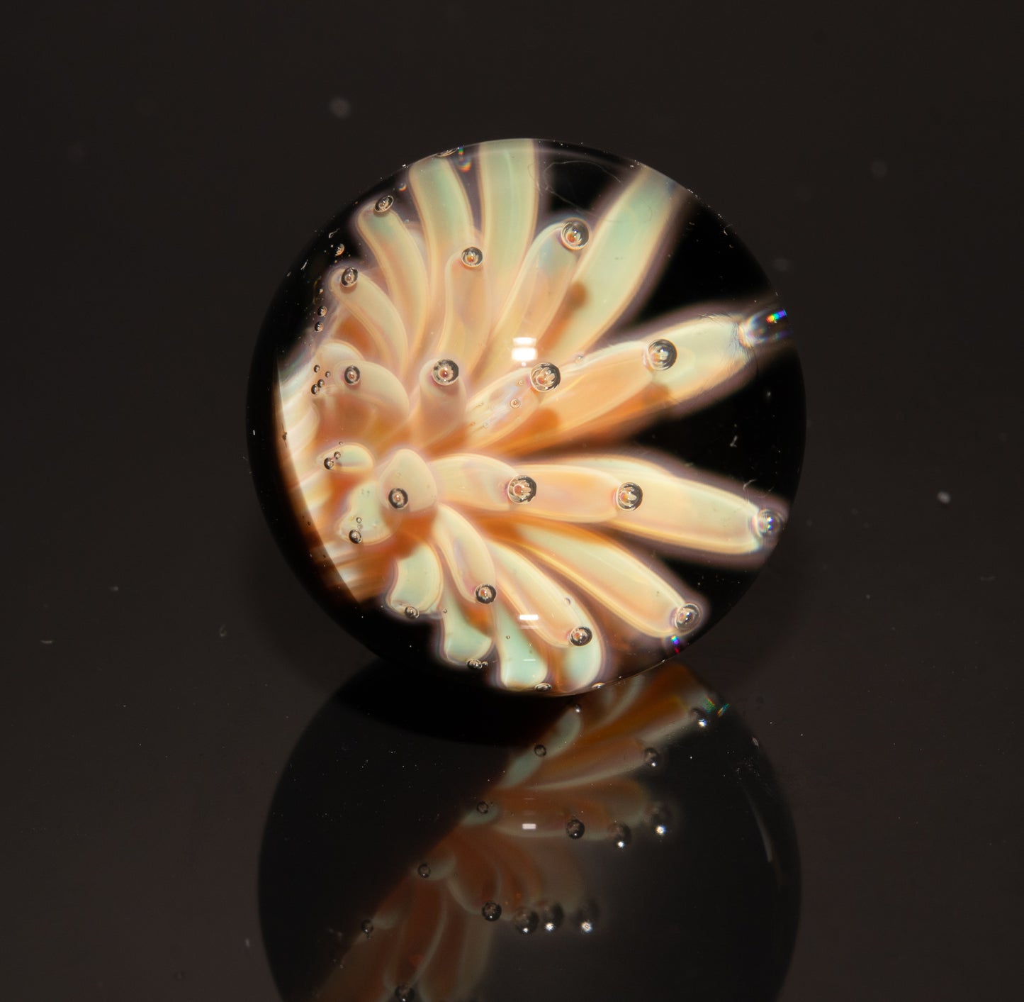Air Trap Marble 22mm |  Glass Star Galaxy Nebula | Outer Space Art | Floral Dotted Universe Comet
