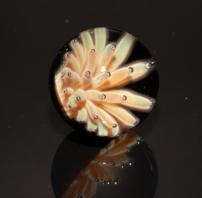 Air Trap Marble 22mm |  Glass Star Galaxy Nebula | Outer Space Art | Floral Dotted Universe Comet