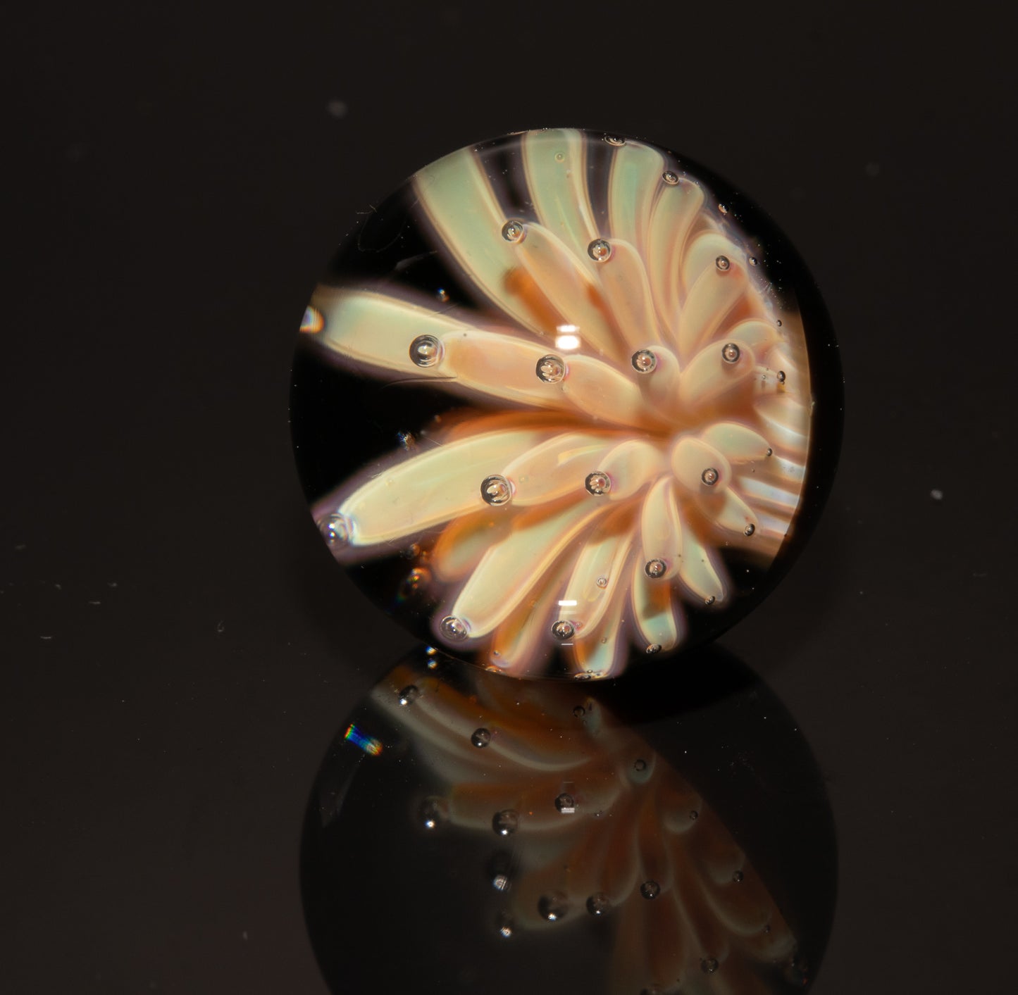 Air Trap Marble 22mm |  Glass Star Galaxy Nebula | Outer Space Art | Floral Dotted Universe Comet