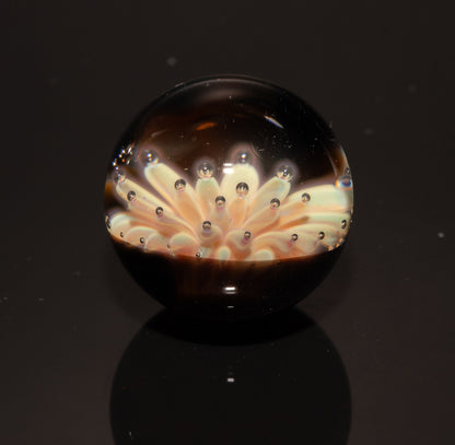 Air Trap Marble 22mm |  Glass Star Galaxy Nebula | Outer Space Art | Floral Dotted Universe Comet
