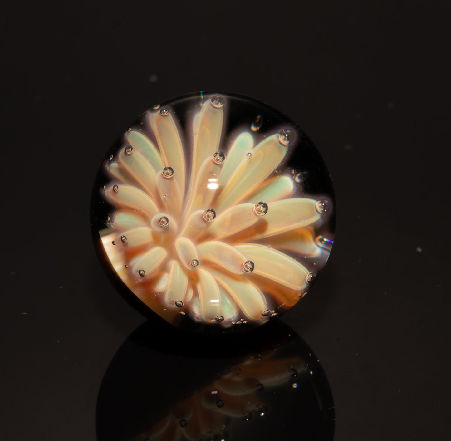 Air Trap Marble 22mm |  Glass Star Galaxy Nebula | Outer Space Art | Floral Dotted Universe Comet