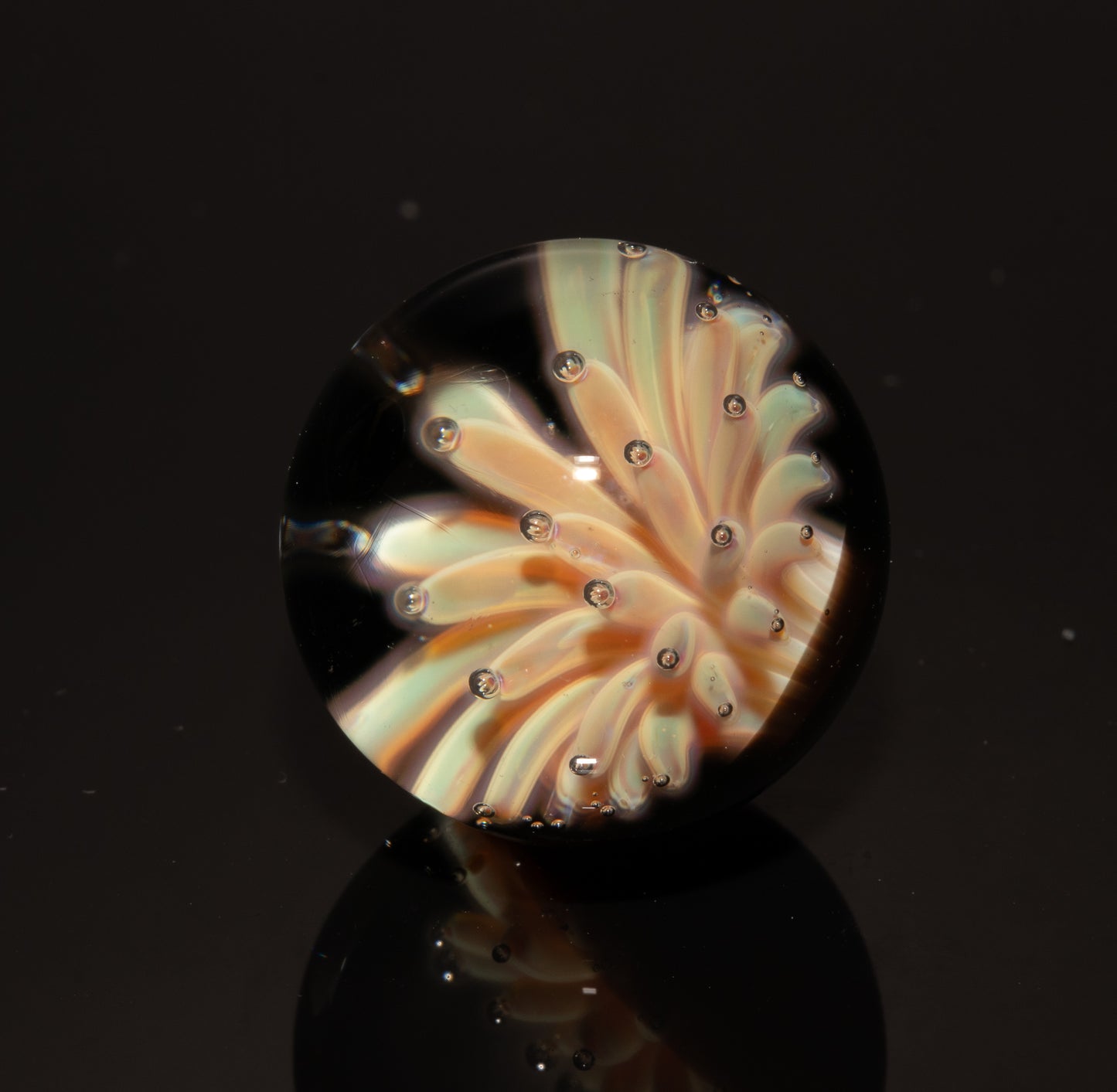 Air Trap Marble 22mm |  Glass Star Galaxy Nebula | Outer Space Art | Floral Dotted Universe Comet