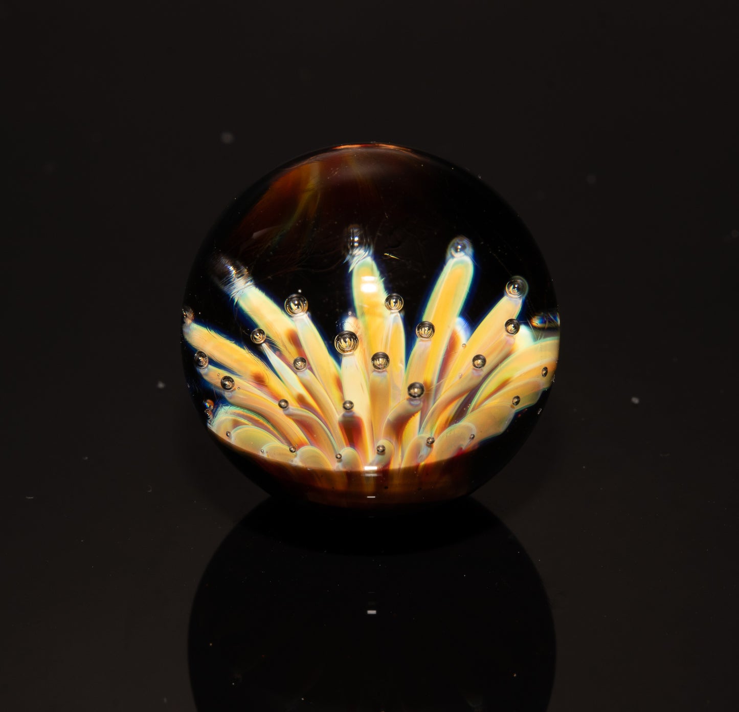 Air Trap Marble 22mm |  Glass Star Galaxy Nebula | Outer Space Art | Floral Dotted Universe Comet