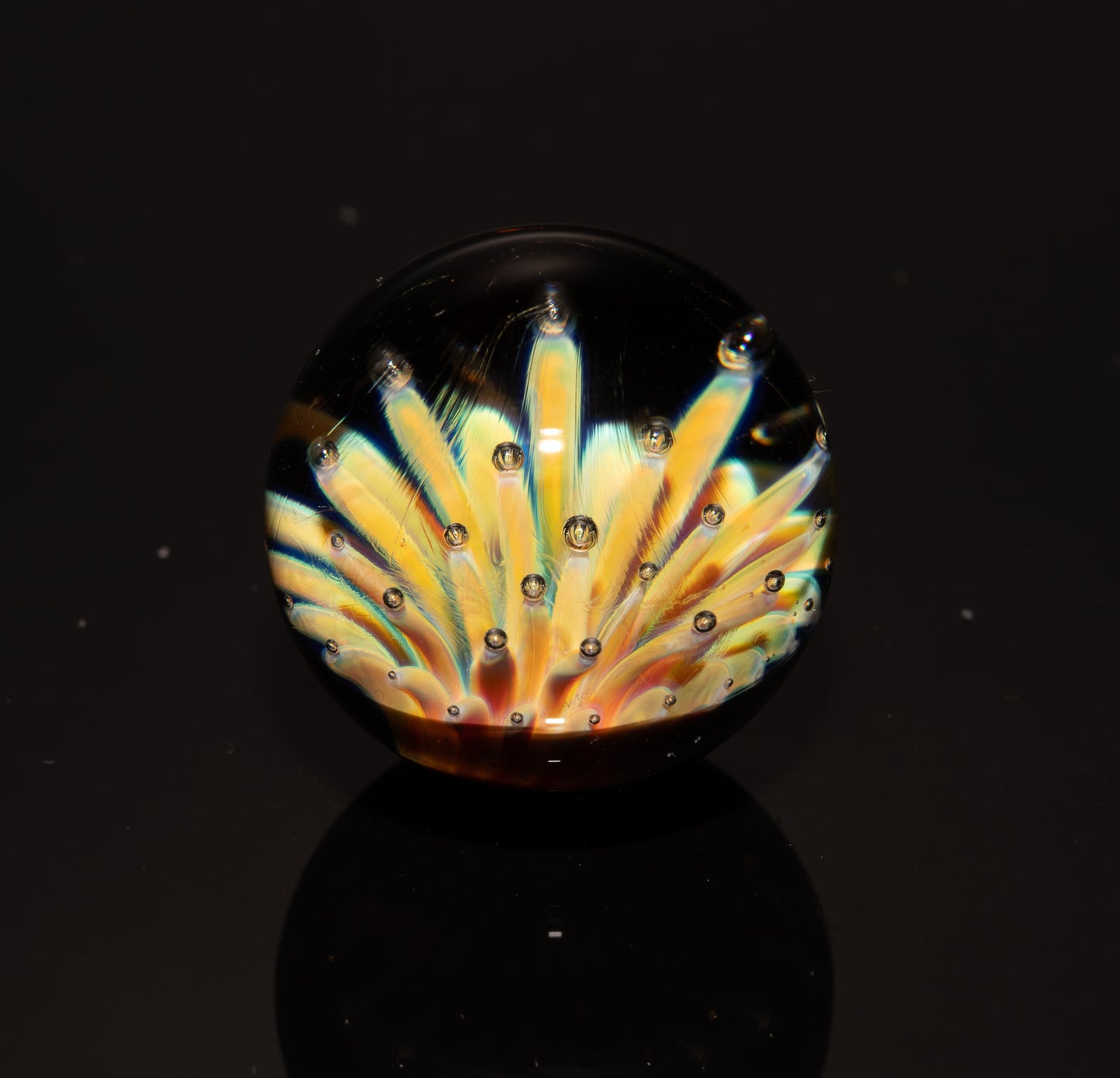 Air Trap Marble 22mm |  Glass Star Galaxy Nebula | Outer Space Art | Floral Dotted Universe Comet