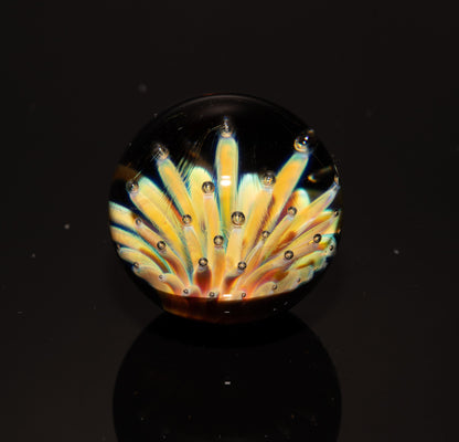 Air Trap Marble 22mm |  Glass Star Galaxy Nebula | Outer Space Art | Floral Dotted Universe Comet