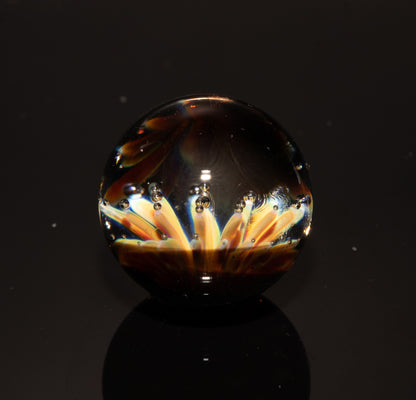 Air Trap Marble 22mm |  Glass Star Galaxy Nebula | Outer Space Art | Floral Dotted Universe Comet