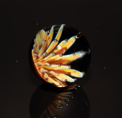 Air Trap Marble 22mm |  Glass Star Galaxy Nebula | Outer Space Art | Floral Dotted Universe Comet