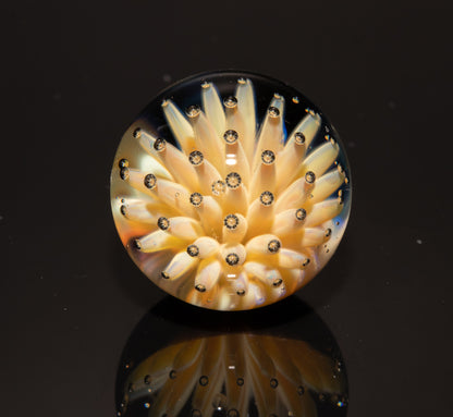 Air Trap Marble 22mm |  Glass Star Galaxy Nebula | Outer Space Art | Floral Dotted Universe Comet