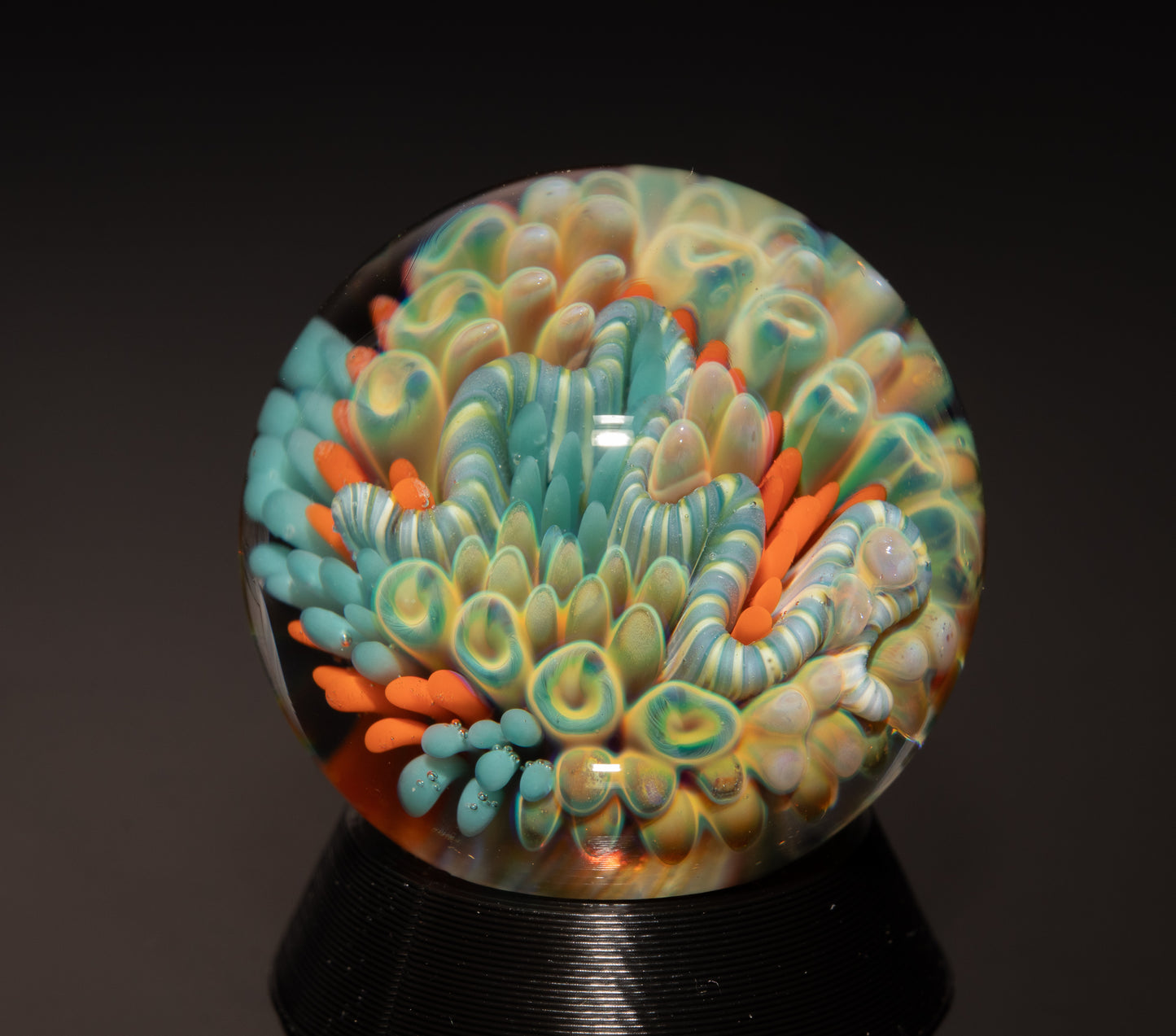 Coral Reef Glass Art Marble Set | Four Piece Ocean Inspired Borosilicate Work