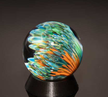 Deep Ocean Glass Marble Set | 4-Piece Handblown Borosilicate Collection