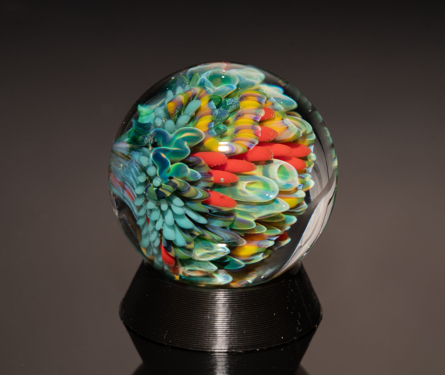 Handblown Ocean Glass Marble Set | Four Piece Coral Reef Borosilicate Art