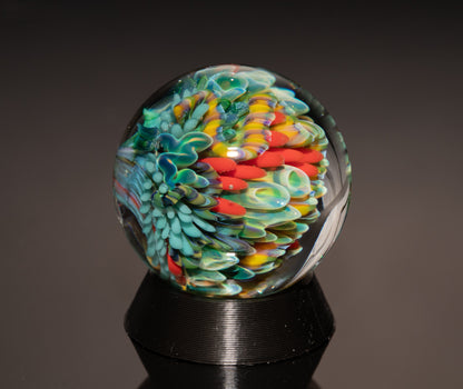 Handblown Ocean Glass Marble Set | Four Piece Coral Reef Borosilicate Art