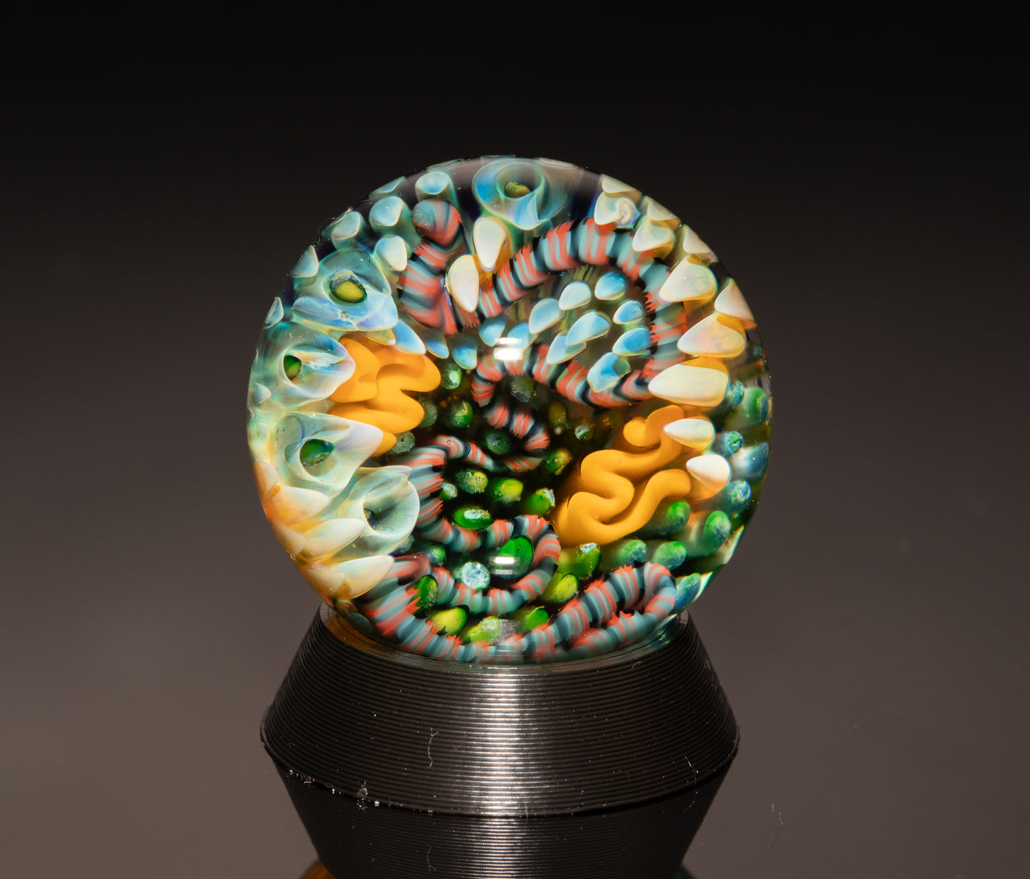 Coral Reef Borosilicate Marble Set | 4-Piece Glass Marble & Pillar Art Collection