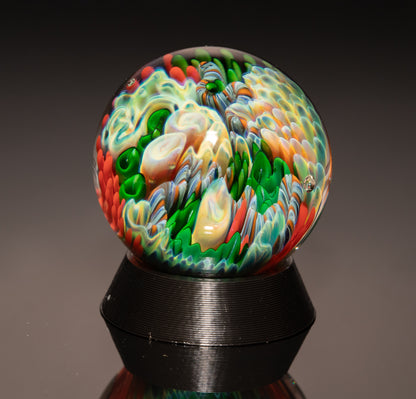 Coral Reef Glass Marble Collection | 4-Piece Borosilicate Set | Handblown Ocean Art