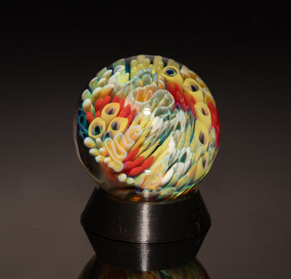 Coral Reef Marble Set | 4-Piece Handblown Glass Collection | Borosilicate Ocean Art