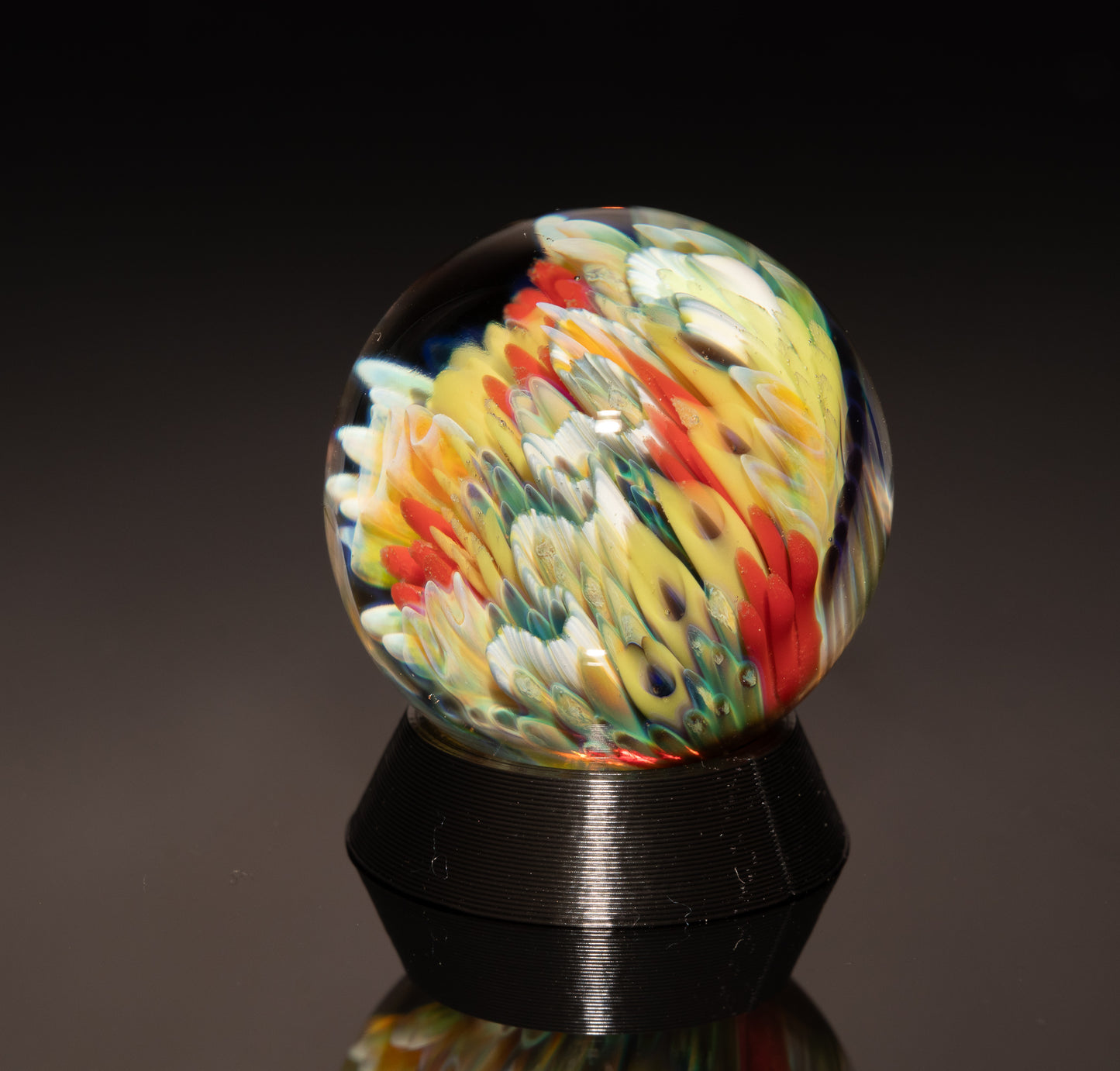 Coral Reef Marble Set | 4-Piece Handblown Glass Collection | Borosilicate Ocean Art