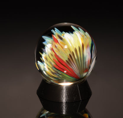 Coral Reef Marble Set | 4-Piece Handblown Glass Collection | Borosilicate Ocean Art