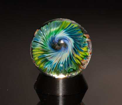 Coral Reef Glass Marble Set | 4-Piece Borosilicate Marble & Pillar Collection | Handblown Ocean Glass Art