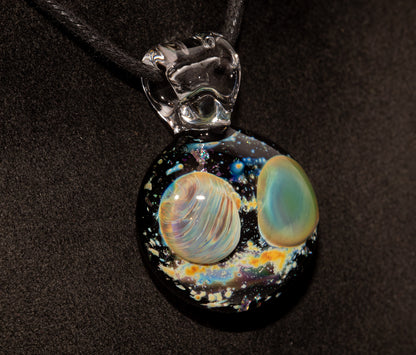 Celestial Galaxy Glass Pendant | Handmade Cosmic Jewelry | Space Lover Necklace | Comet Inspired Art | Artisan Gifts