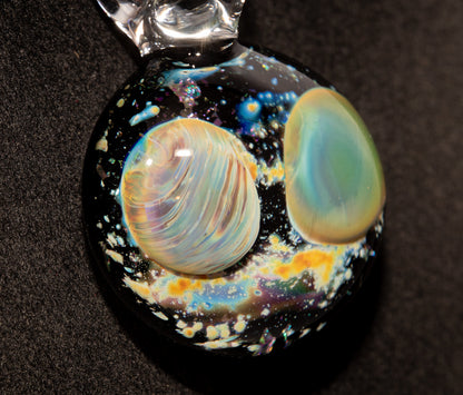 Celestial Galaxy Glass Pendant | Handmade Cosmic Jewelry | Space Lover Necklace | Comet Inspired Art | Artisan Gifts