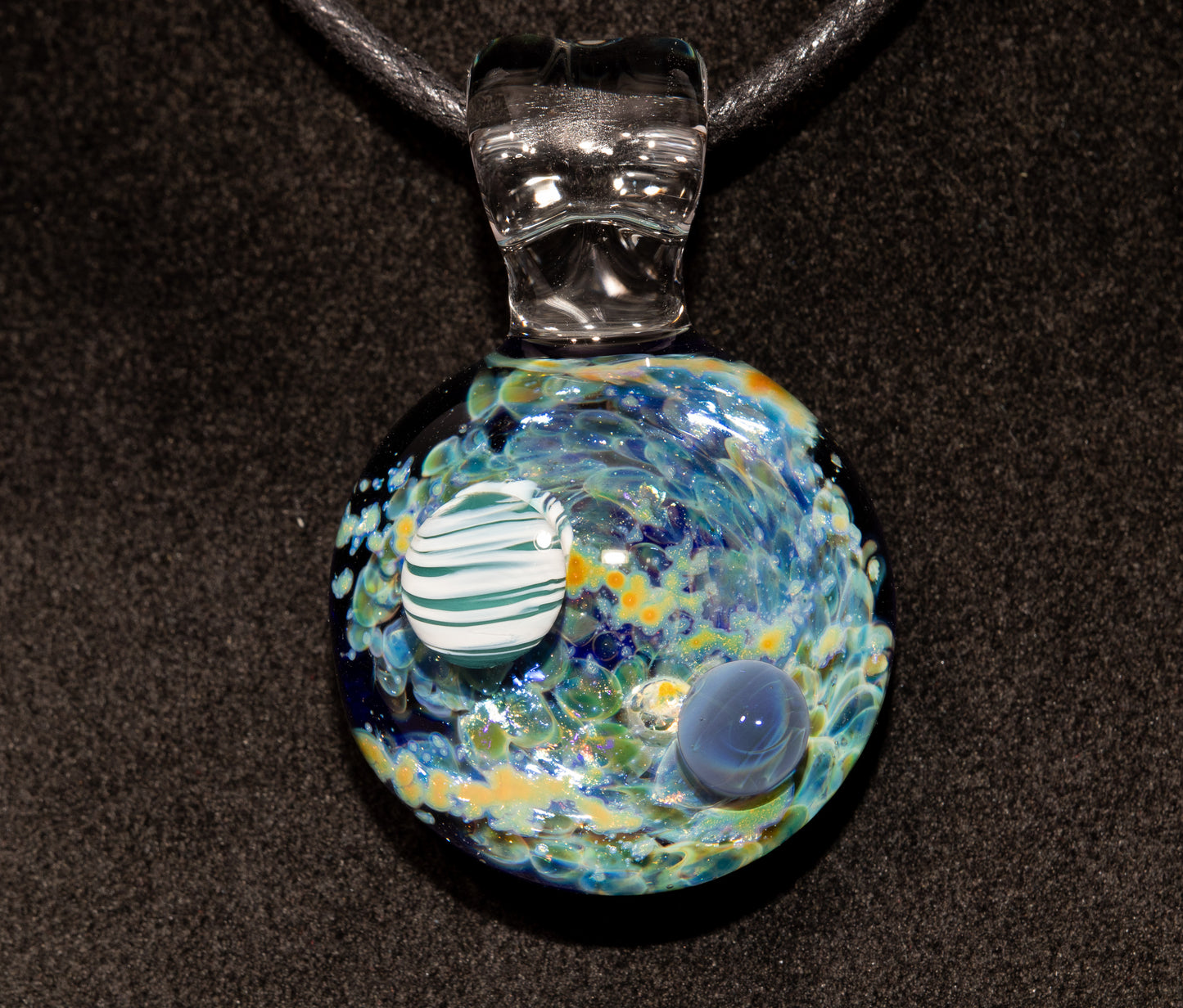 Galaxy Space Pendant | Cosmic Glass Jewelry | Handmade Celestial Necklace | NASA-Inspired Art Gift | Unique Glass Pendants